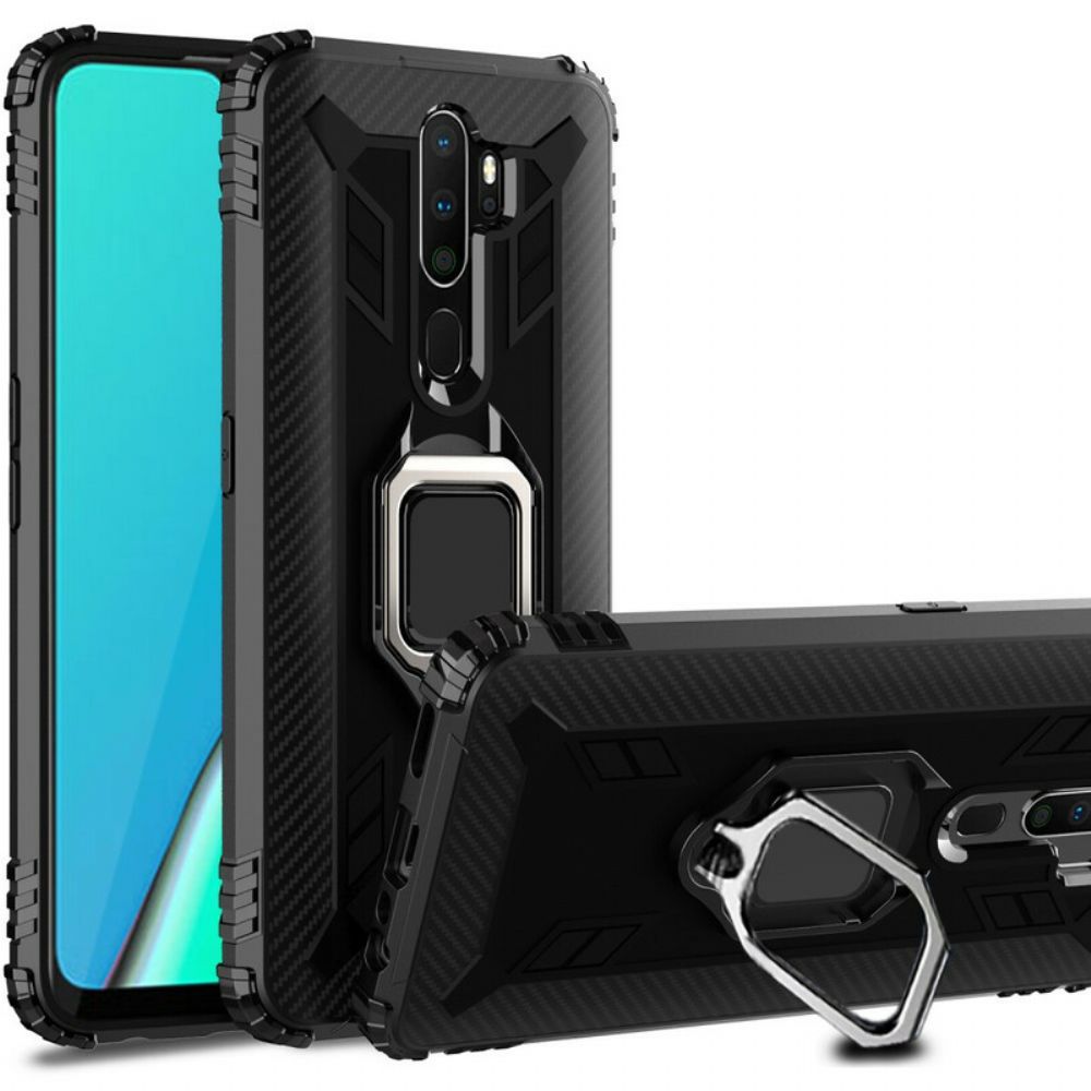 Hülle Für Oppo A9 2024 / A5 2024 Ring Und Kohlefaser