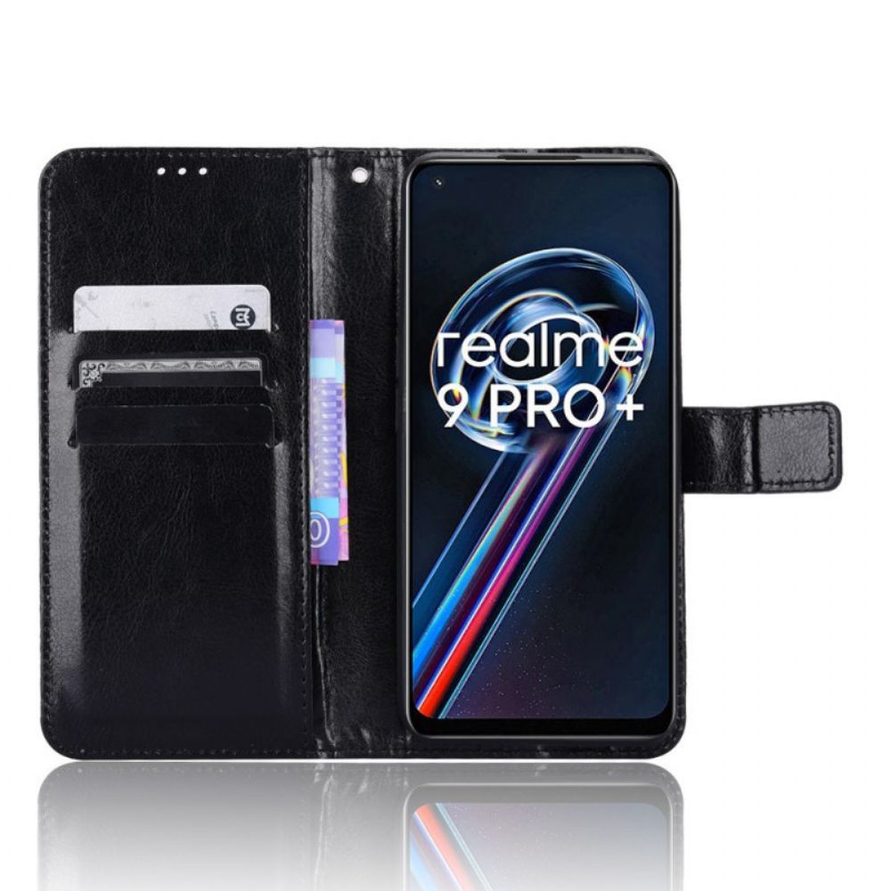 Lederhüllen Für Realme 9 5G Auffälliges Kunstleder
