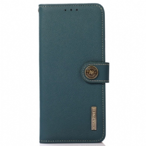 Flip Case Für Samsung Galaxy M33 5G Echtes Leder Khazneh Rfid