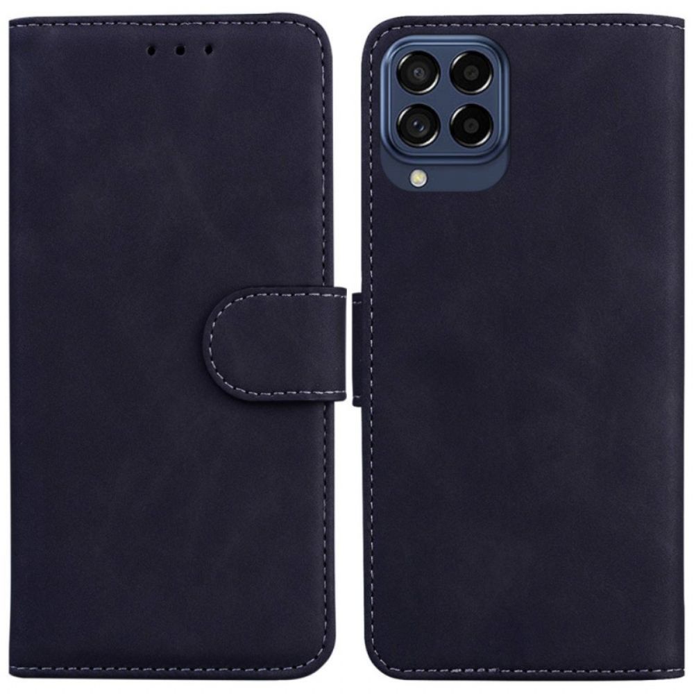 Flip Case Für Samsung Galaxy M33 5G Kunstleder Einfarbig