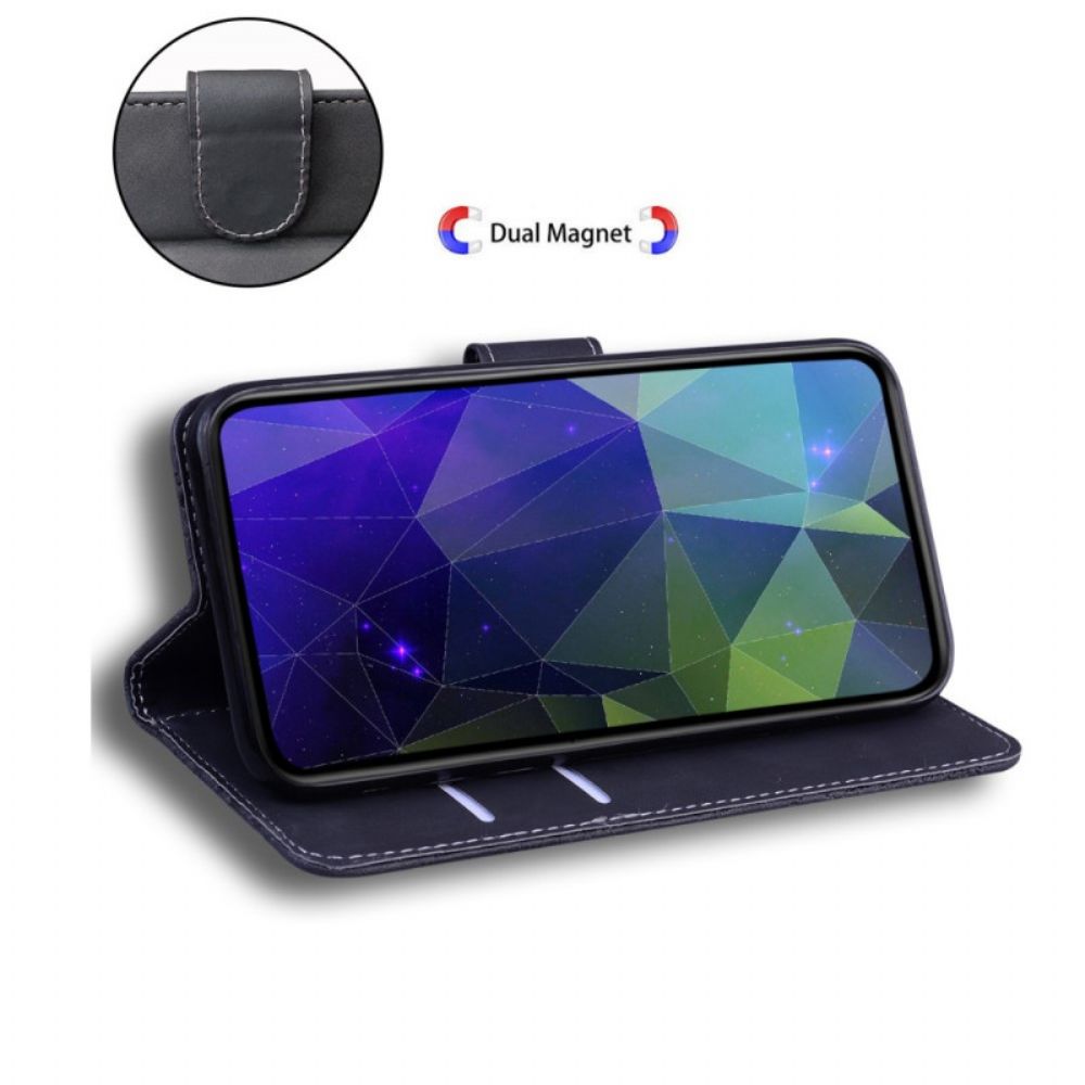 Flip Case Für Samsung Galaxy M33 5G Kunstleder Einfarbig