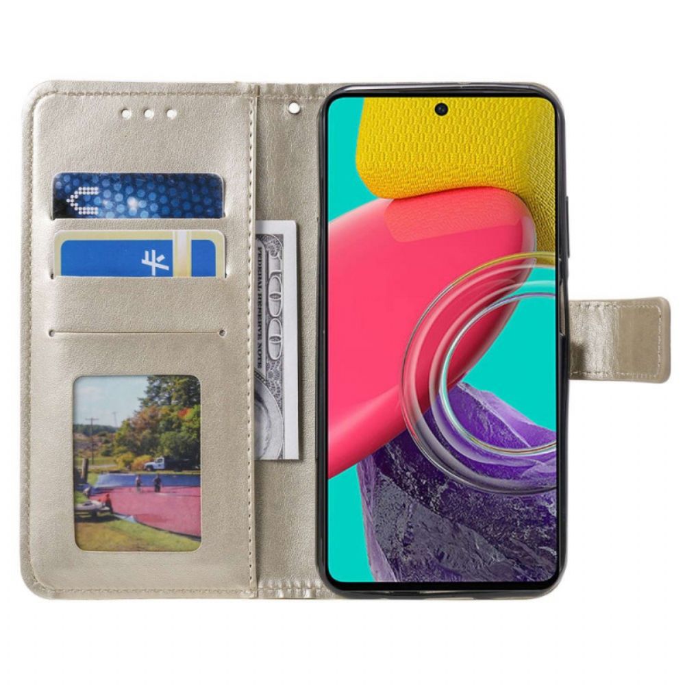 Flip Case Für Samsung Galaxy M33 5G Mit Kordel Sonnenriemen-mandala