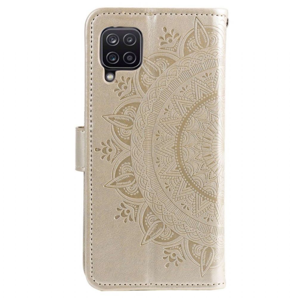 Flip Case Für Samsung Galaxy M33 5G Mit Kordel Sonnenriemen-mandala