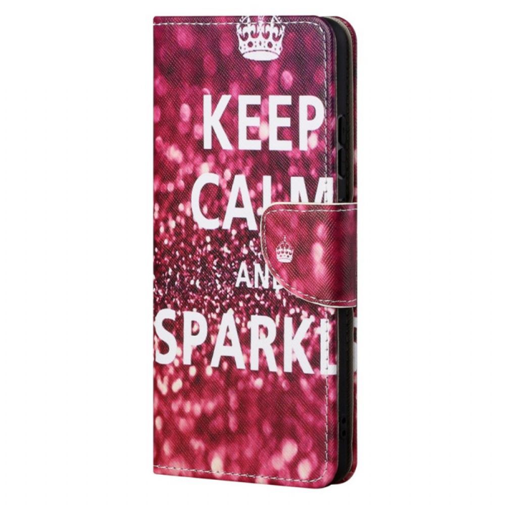Flip Case Für Moto G31 / Moto G41 Bleib Ruhig Und Strahle