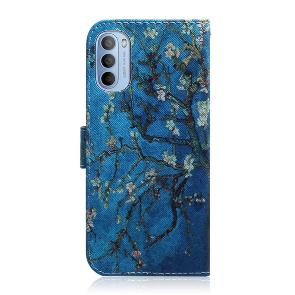 Flip Case Für Moto G31 / Moto G41 Blühender Baum
