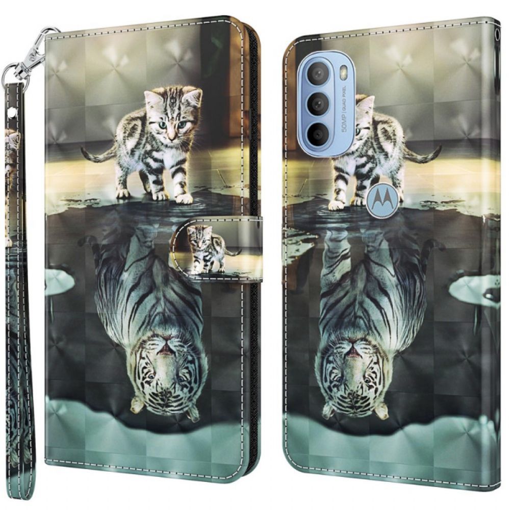Flip Case Für Moto G31 / Moto G41 Ernst Der Tiger
