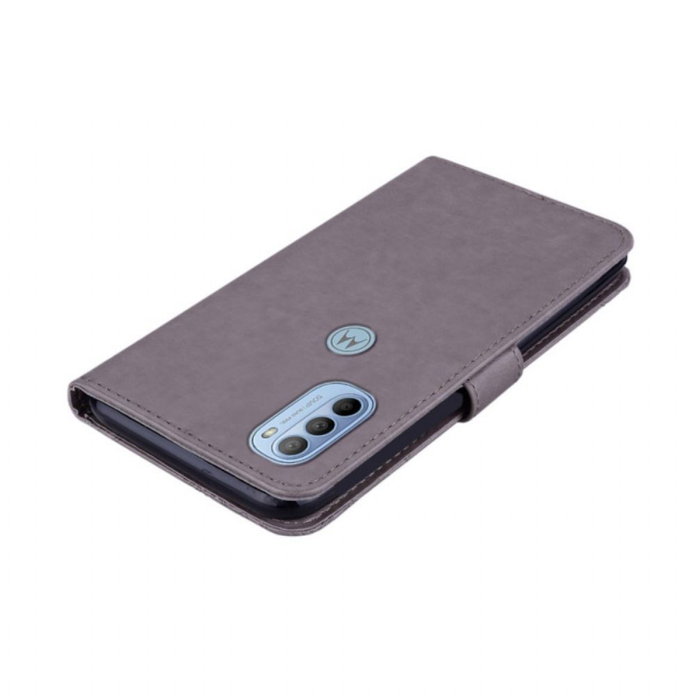Flip Case Für Moto G31 / Moto G41 Eulen-mandala