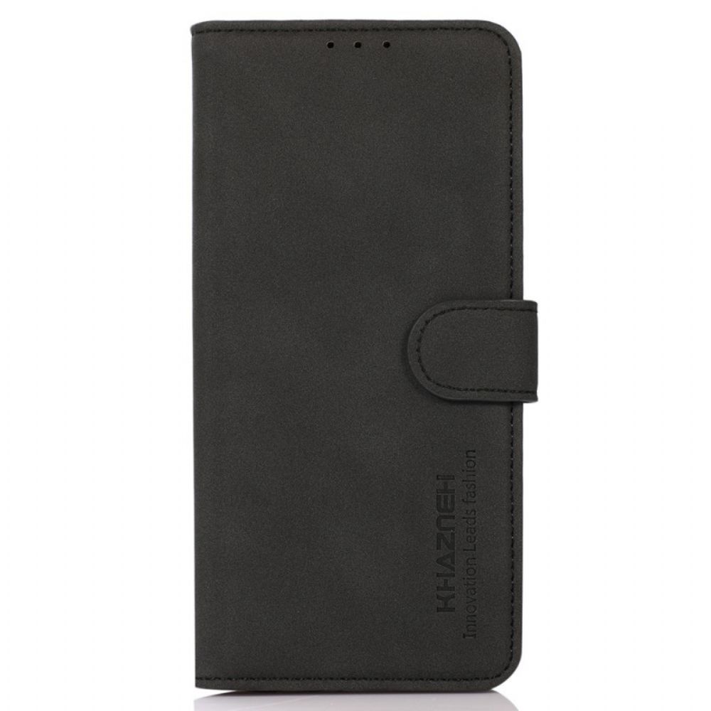 Flip Case Für Moto G31 / Moto G41 Khazneh Modischer Ledereffekt
