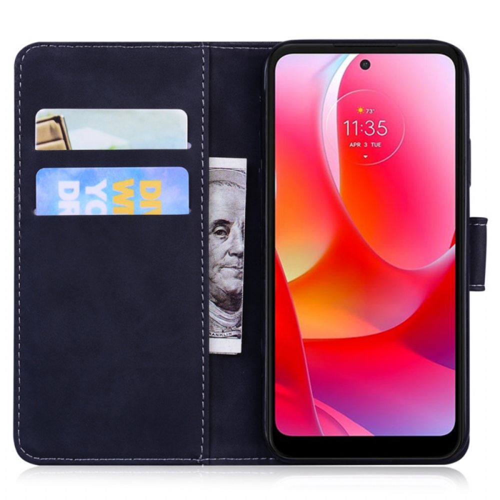 Flip Case Für Moto G31 / Moto G41 Tigergesichtsdruck