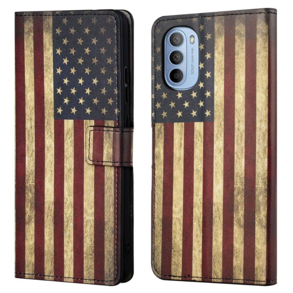 Flip Case Für Moto G31 / Moto G41 Usa-flagge