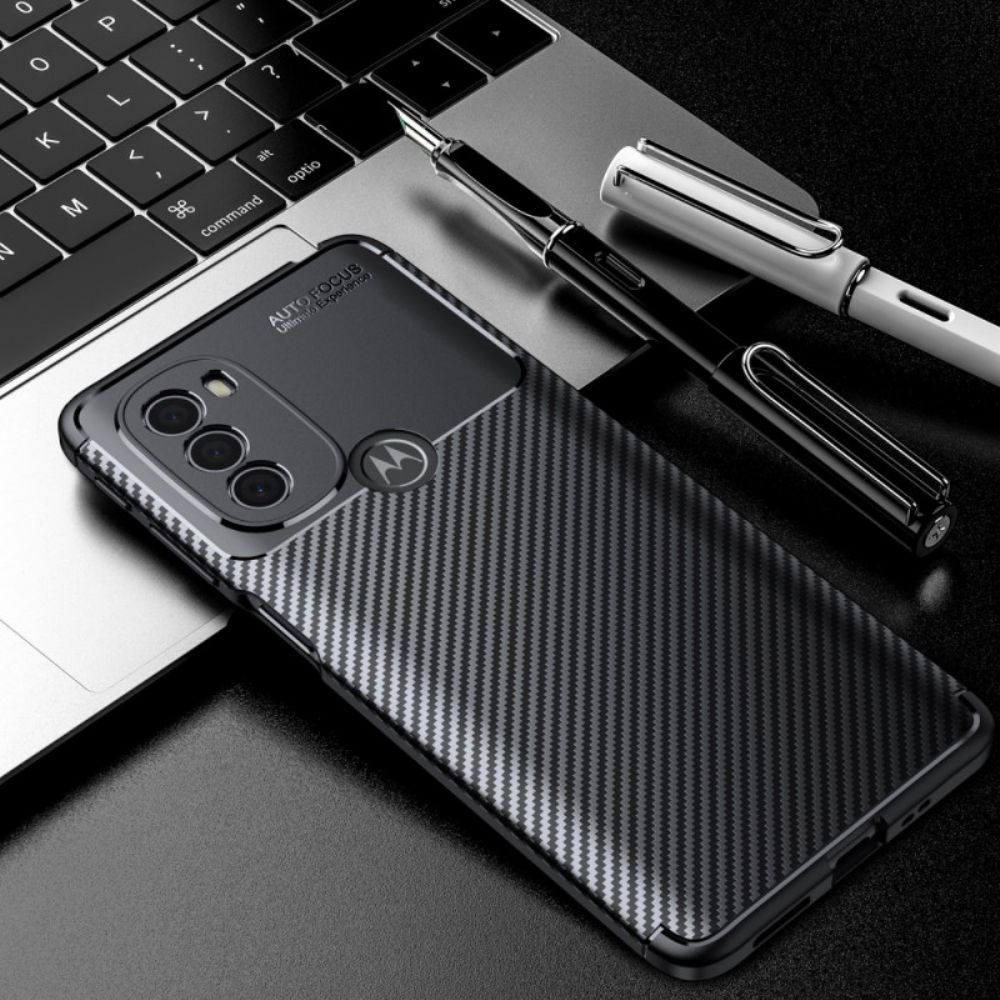 Handyhülle Für Moto G31 / Moto G41 Kohlefaserschlauch