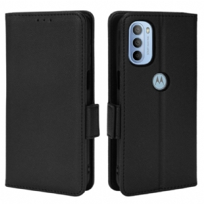Lederhüllen Für Moto G31 / Moto G41 Flip Case Doppelte Klappe Litschi Neue Farben