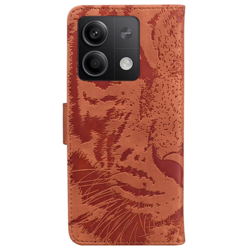Lederhüllen Xiaomi Redmi Note 13 5g Tigerfußabdruck