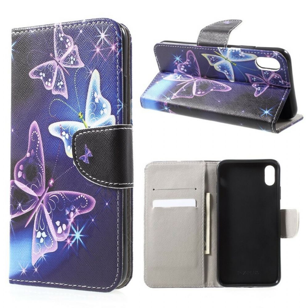 Flip Case Für iPhone XS Max Bunter Schmetterling