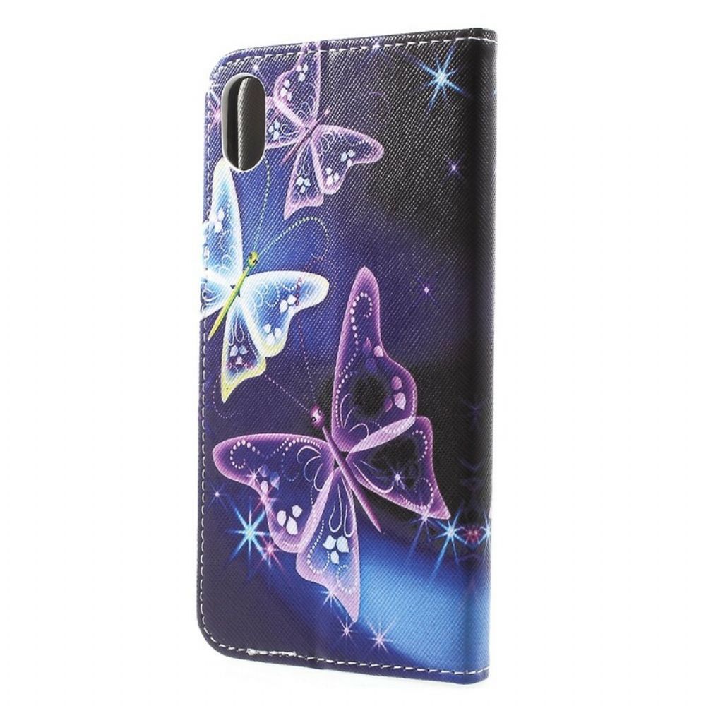 Flip Case Für iPhone XS Max Bunter Schmetterling