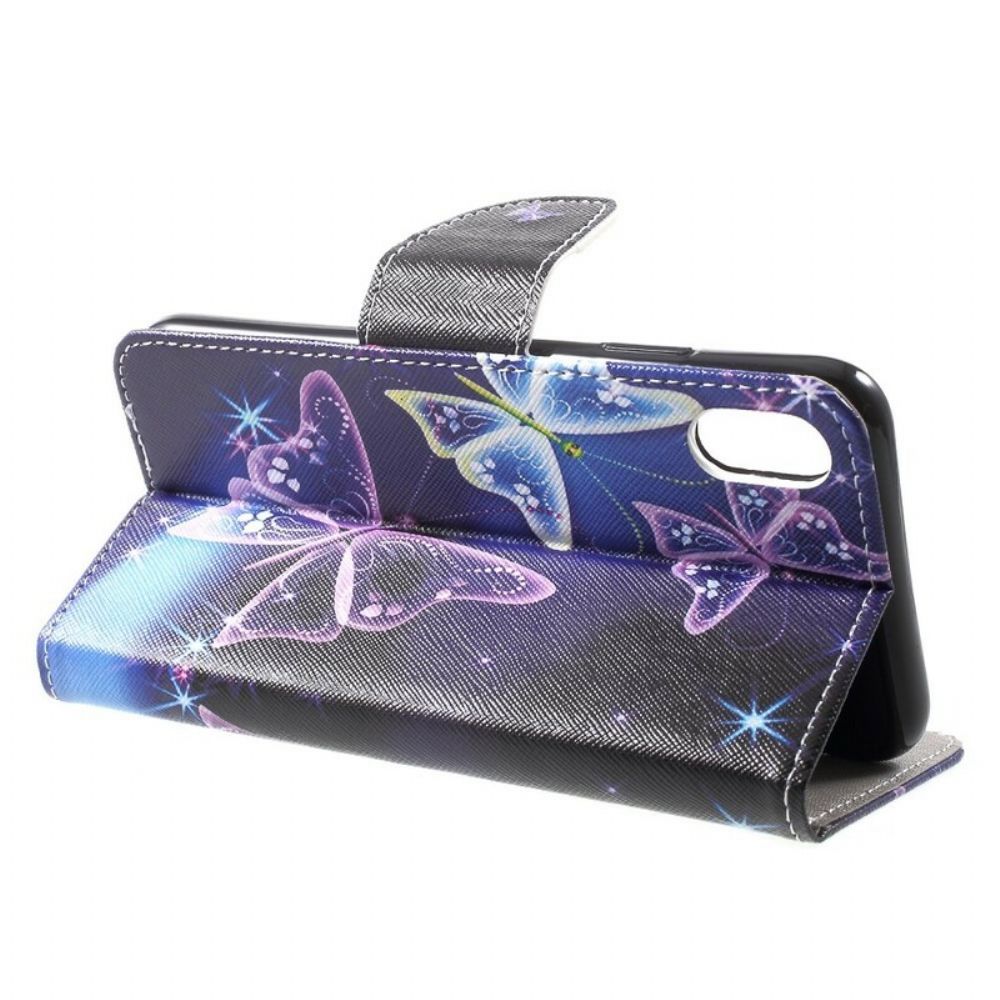 Flip Case Für iPhone XS Max Bunter Schmetterling