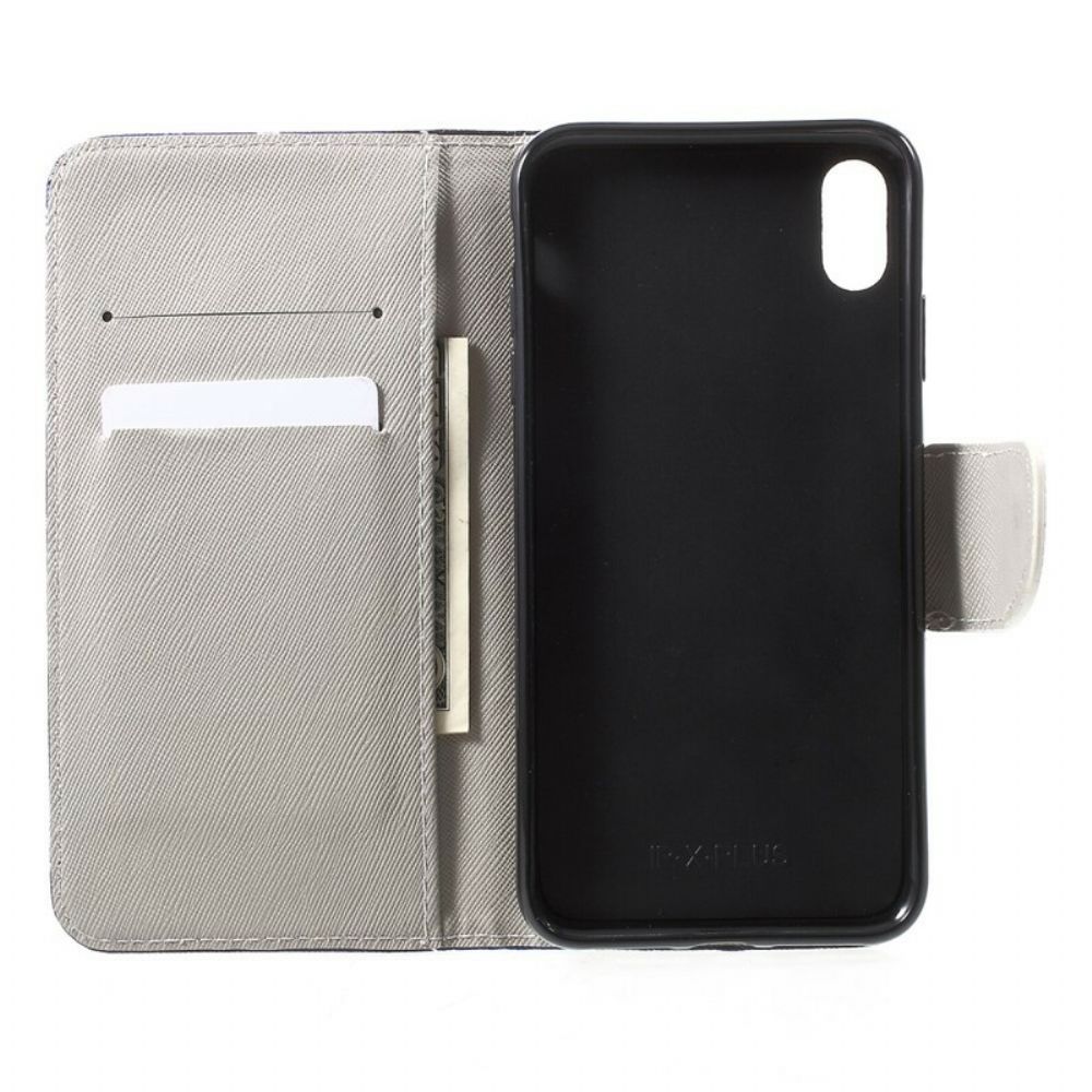 Flip Case Für iPhone XS Max Bunter Schmetterling