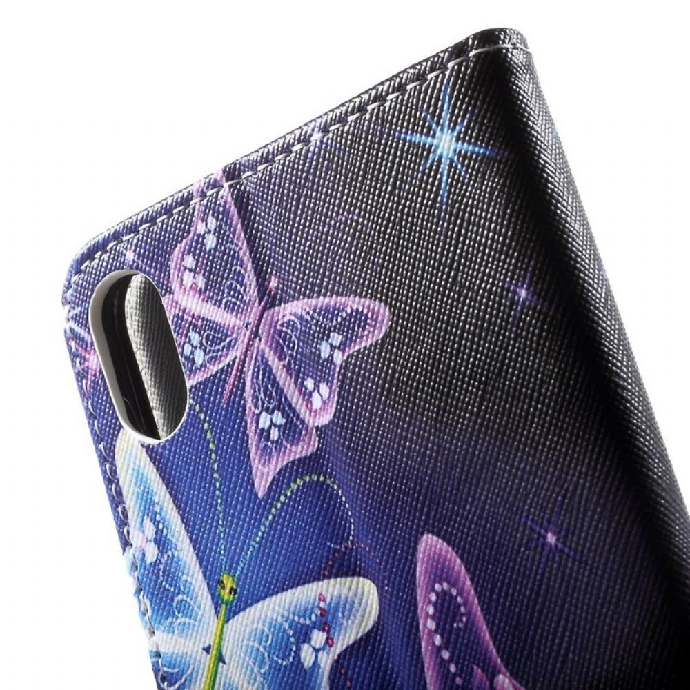 Flip Case Für iPhone XS Max Bunter Schmetterling