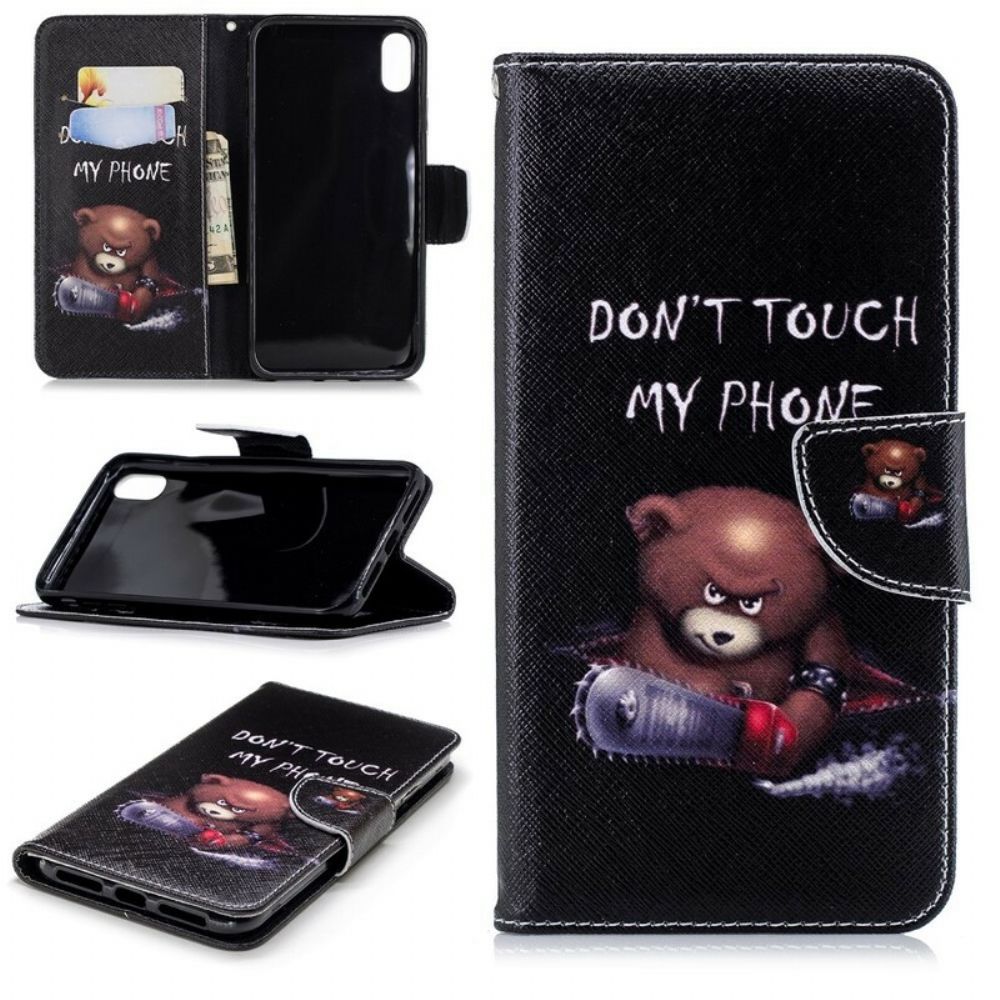 Flip Case Für iPhone XS Max Gefährlicher Bär