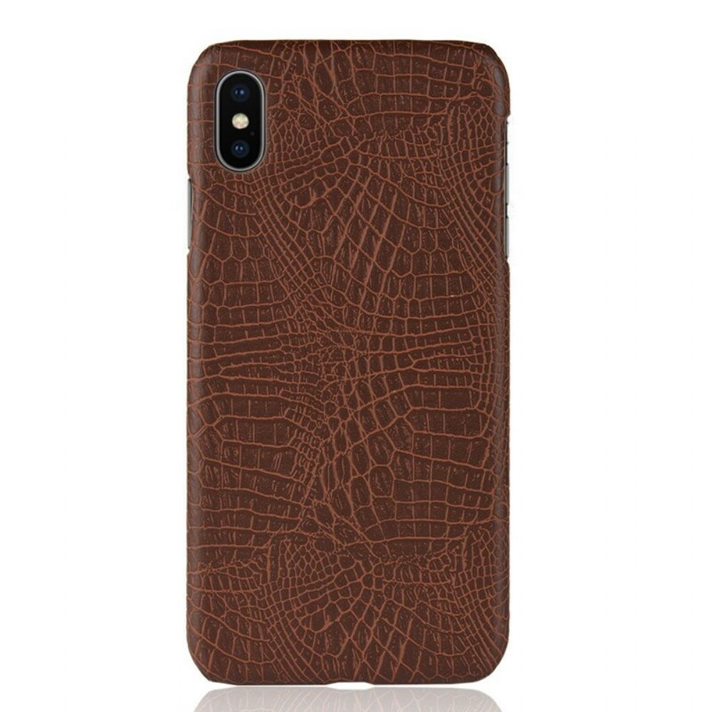 Handyhülle Für iPhone XS Max Krokodilleder-effekt