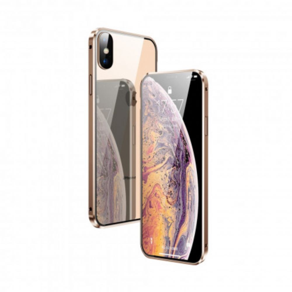 Hülle Für iPhone XS Max Vorder- Und Rückseite Aus Gehärtetem Glas
