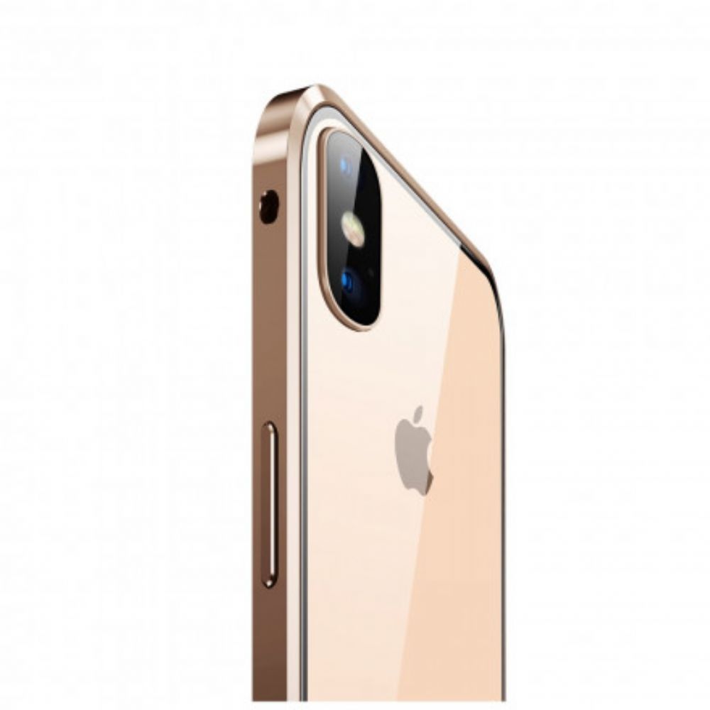 Hülle Für iPhone XS Max Vorder- Und Rückseite Aus Gehärtetem Glas