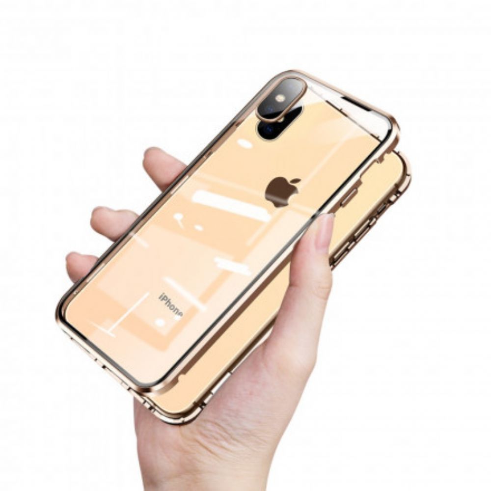 Hülle Für iPhone XS Max Vorder- Und Rückseite Aus Gehärtetem Glas