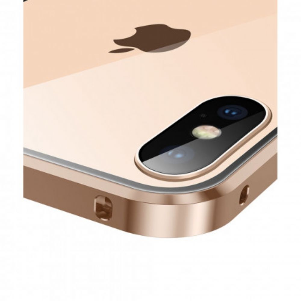 Hülle Für iPhone XS Max Vorder- Und Rückseite Aus Gehärtetem Glas
