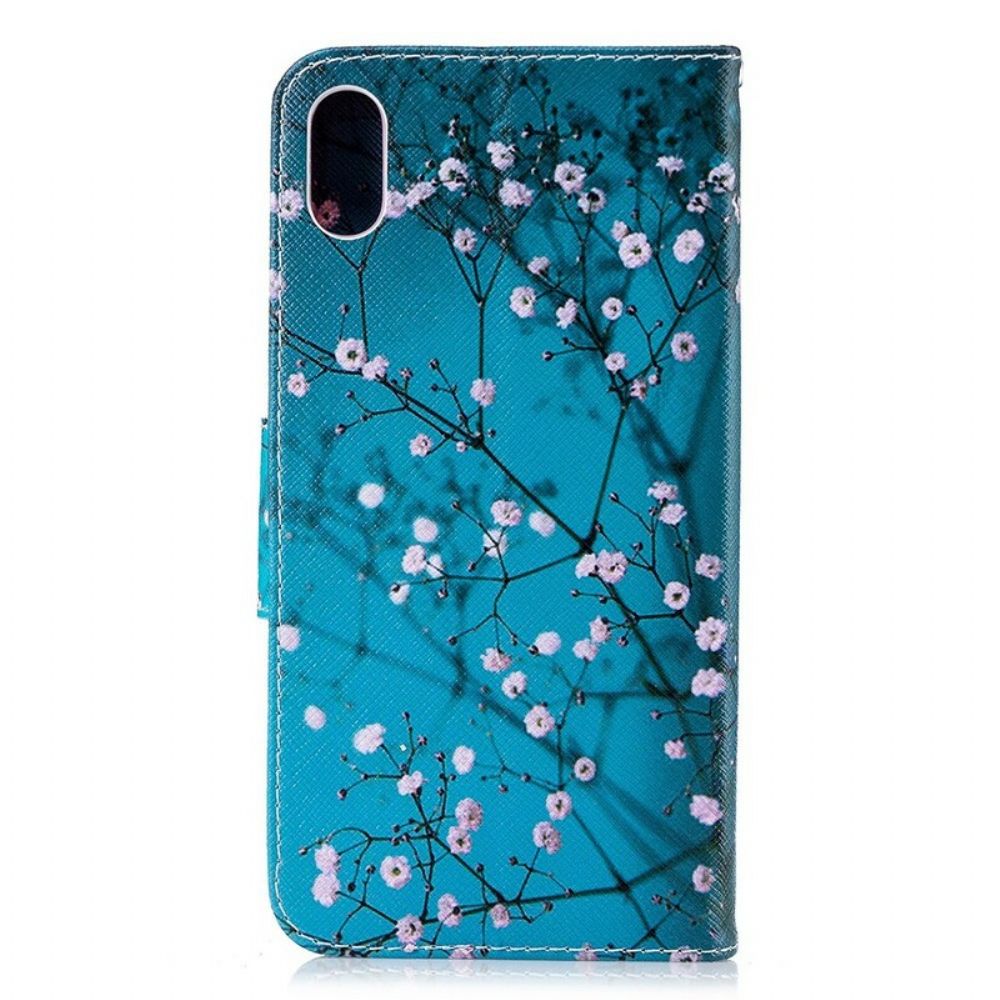Lederhüllen Für iPhone XS Max Blühender Baum