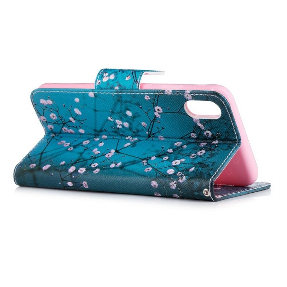 Lederhüllen Für iPhone XS Max Blühender Baum