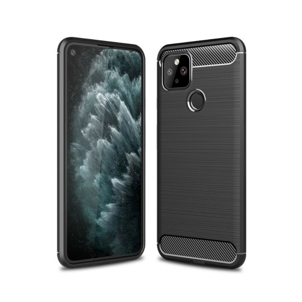 Hülle Für Google Pixel 5 Gebürstete Kohlefaser