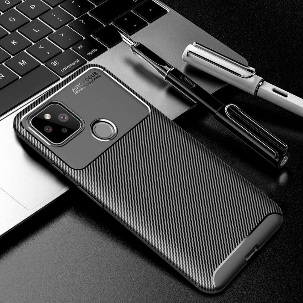 Hülle Für Google Pixel 5 Kohlefaserstruktur Flexibel