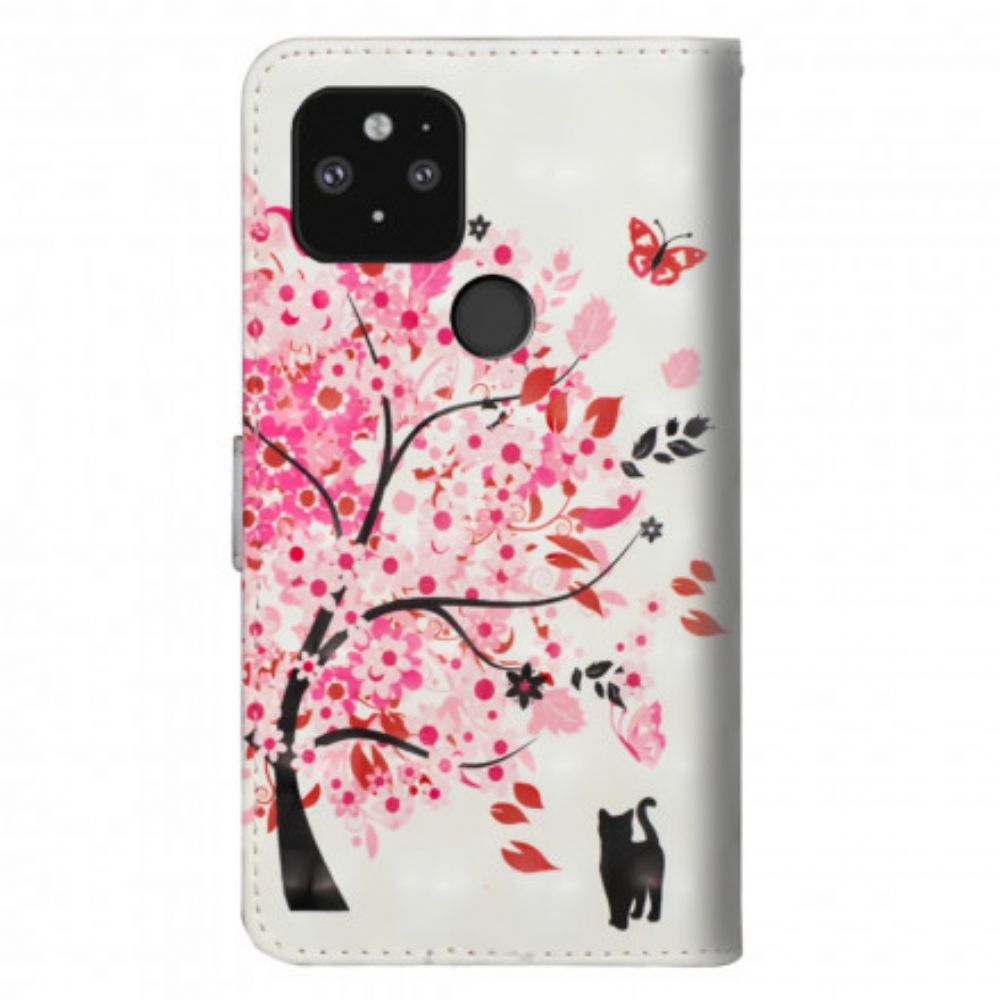 Lederhüllen Für Google Pixel 5 Rosa Baum