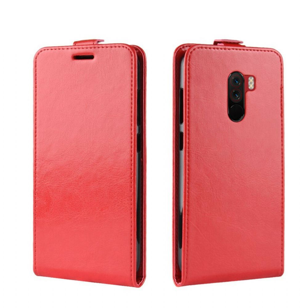 Flip Case Für Pocophone F1 Flip Case Faltbarer Ledereffekt