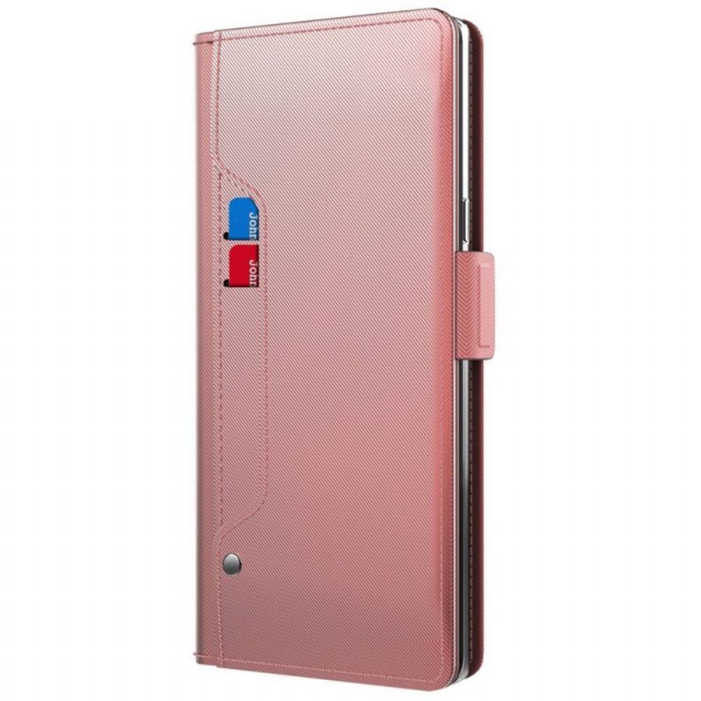 Flip Case Für Huawei Mate 50 Pro Abnehmbarer Spiegel Und Kartenhalter
