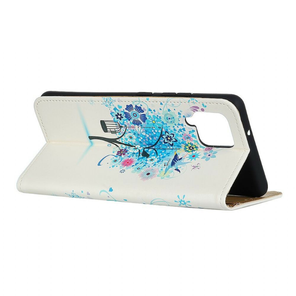 Flip Case Für Samsung Galaxy A42 5G Blühender Baum
