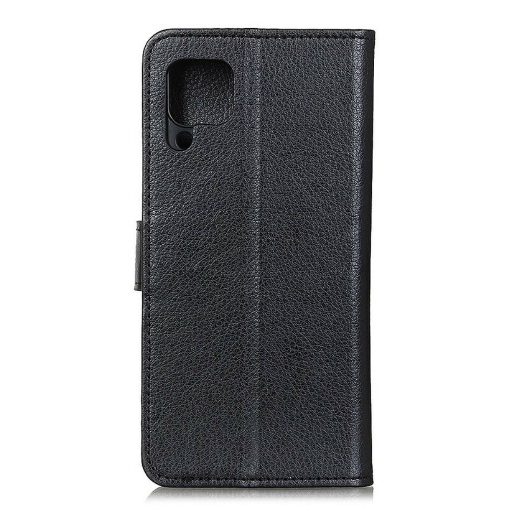 Flip Case Für Samsung Galaxy A42 5G Litschi-textur