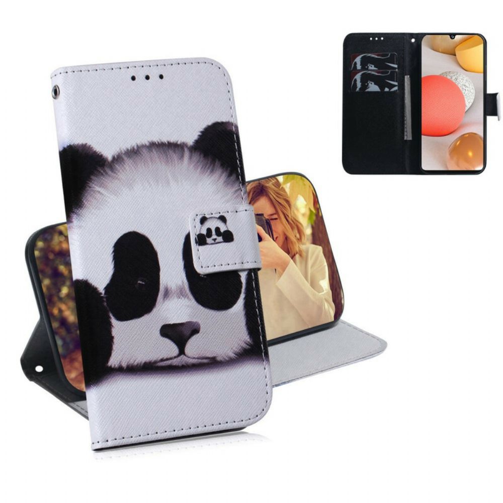 Flip Case Für Samsung Galaxy A42 5G Pandagesicht