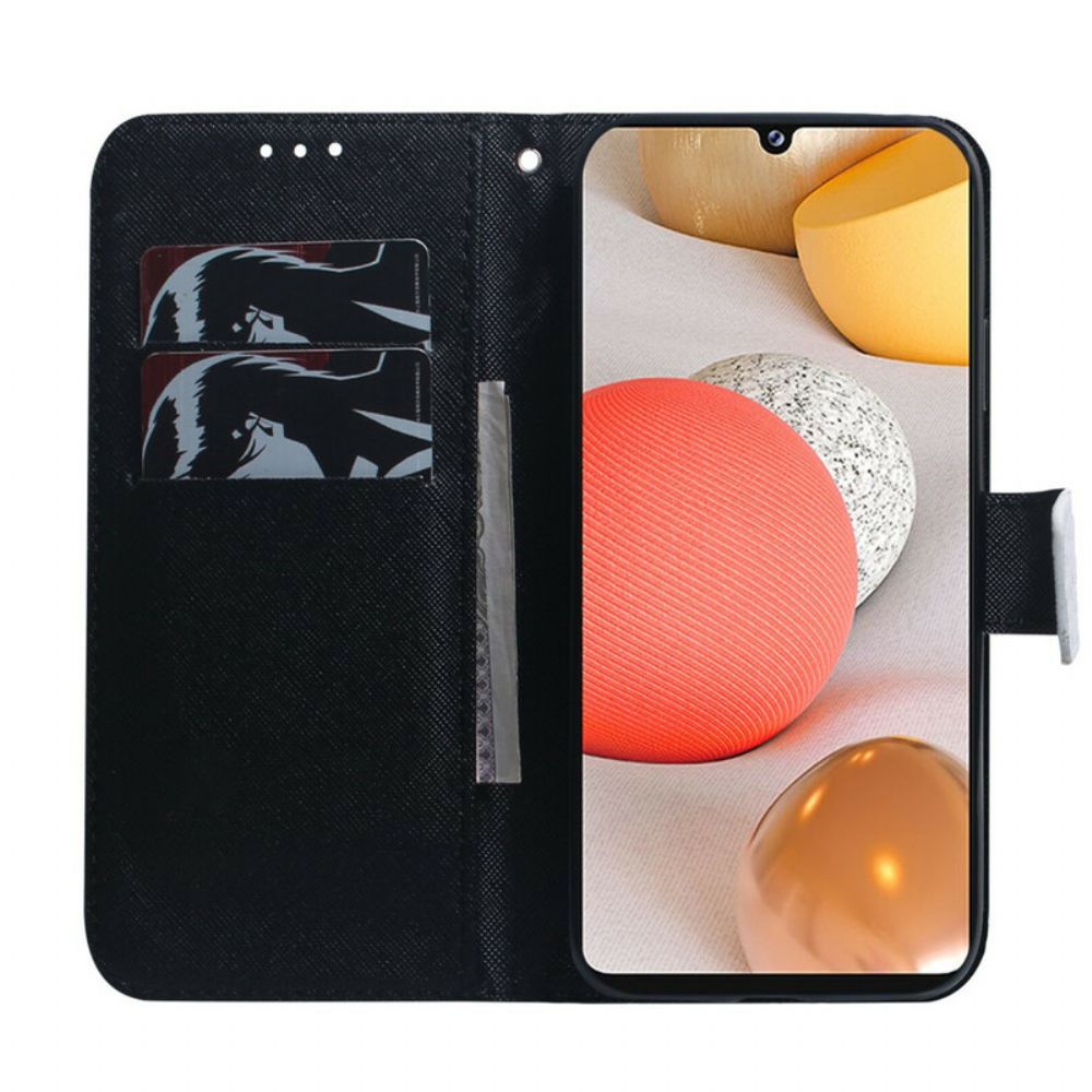 Flip Case Für Samsung Galaxy A42 5G Pandagesicht