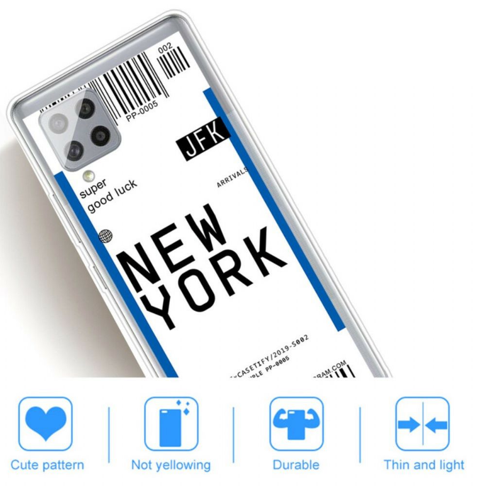 Handyhülle Für Samsung Galaxy A42 5G Bordkarte Nach New York
