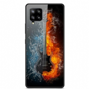 Handyhülle Für Samsung Galaxy A42 5G Hartglas Für Gitarre