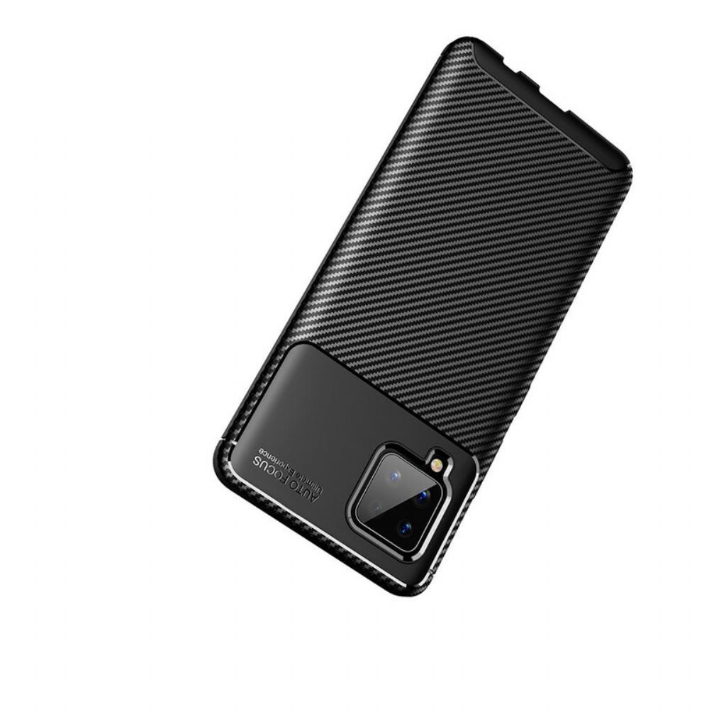 Hülle Für Samsung Galaxy A42 5G Flexible Kohlefaserstruktur