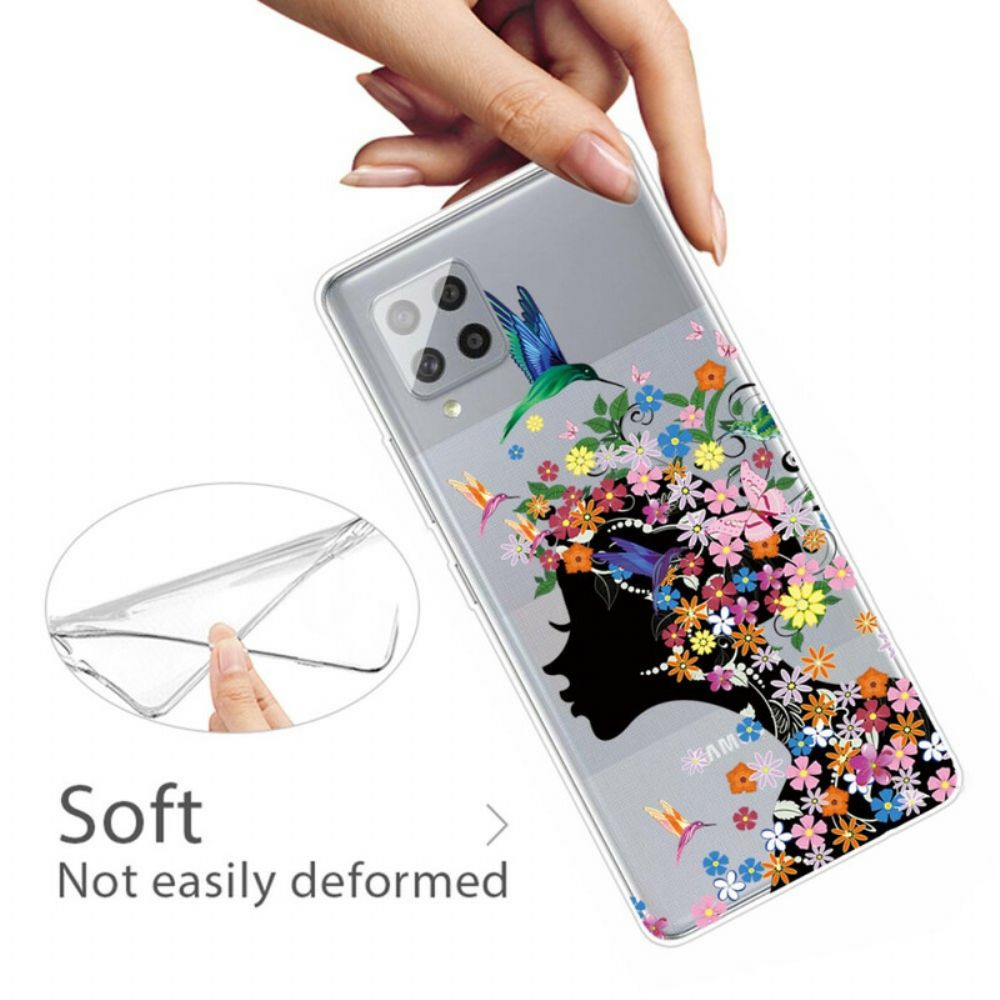 Hülle Für Samsung Galaxy A42 5G Hübscher Blütenkopf