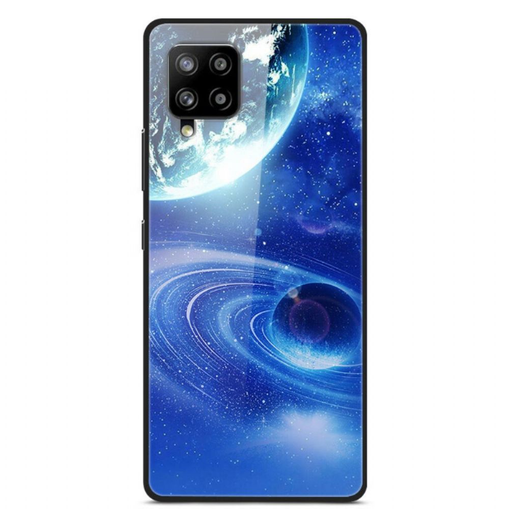 Hülle Für Samsung Galaxy A42 5G Planeten Aus Glas Und Silikon