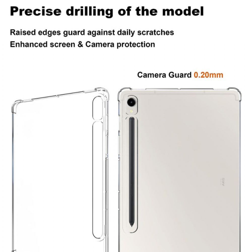 Hülle Samsung Galaxy Tab S9 Transparente Verstärkte Ecken