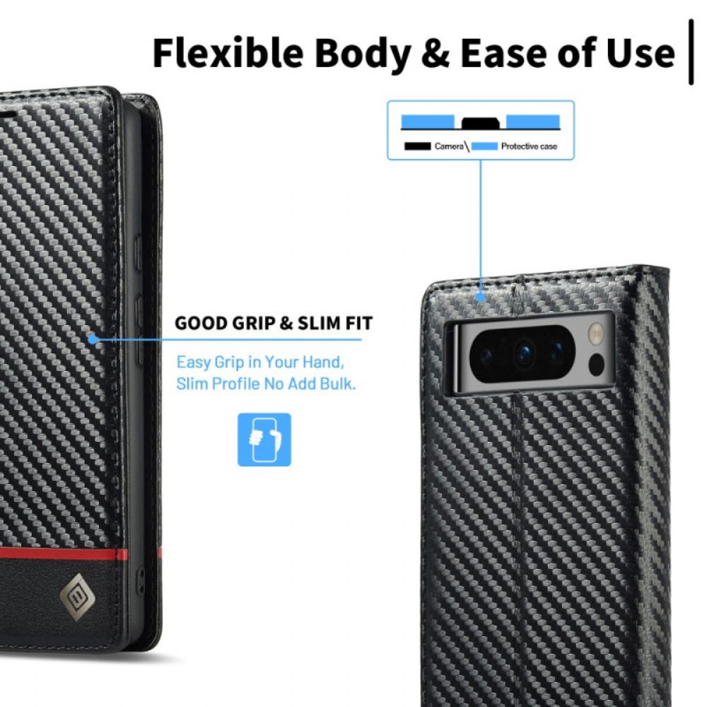 Flip Case Google Pixel 8 Pro Kohlefaser Lc.imeeke
