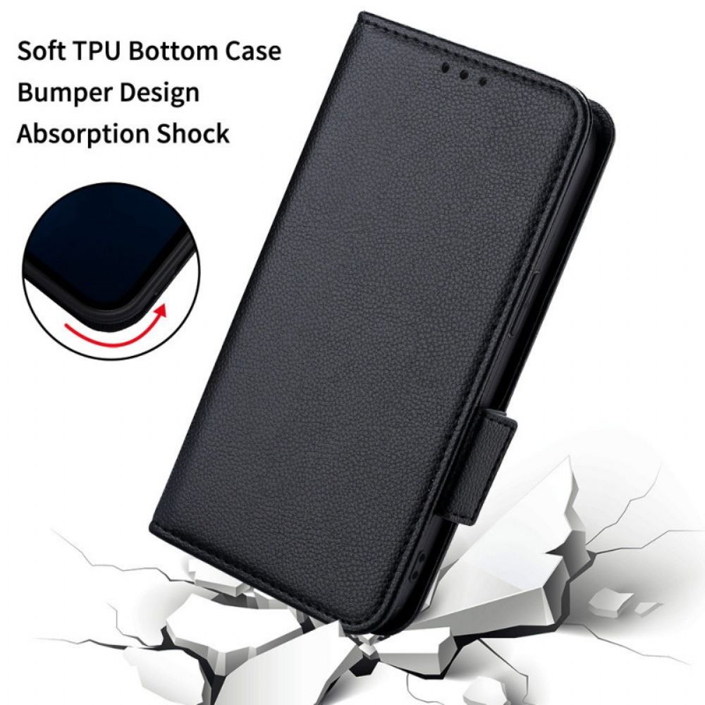 Flip Case Für Huawei Nova 8i / Honor 50 Lite Flip Case Doppelte Klappe Litschi Neue Farben