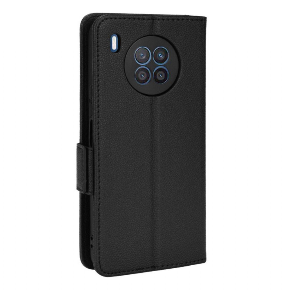 Flip Case Für Huawei Nova 8i / Honor 50 Lite Flip Case Doppelte Klappe Litschi Neue Farben