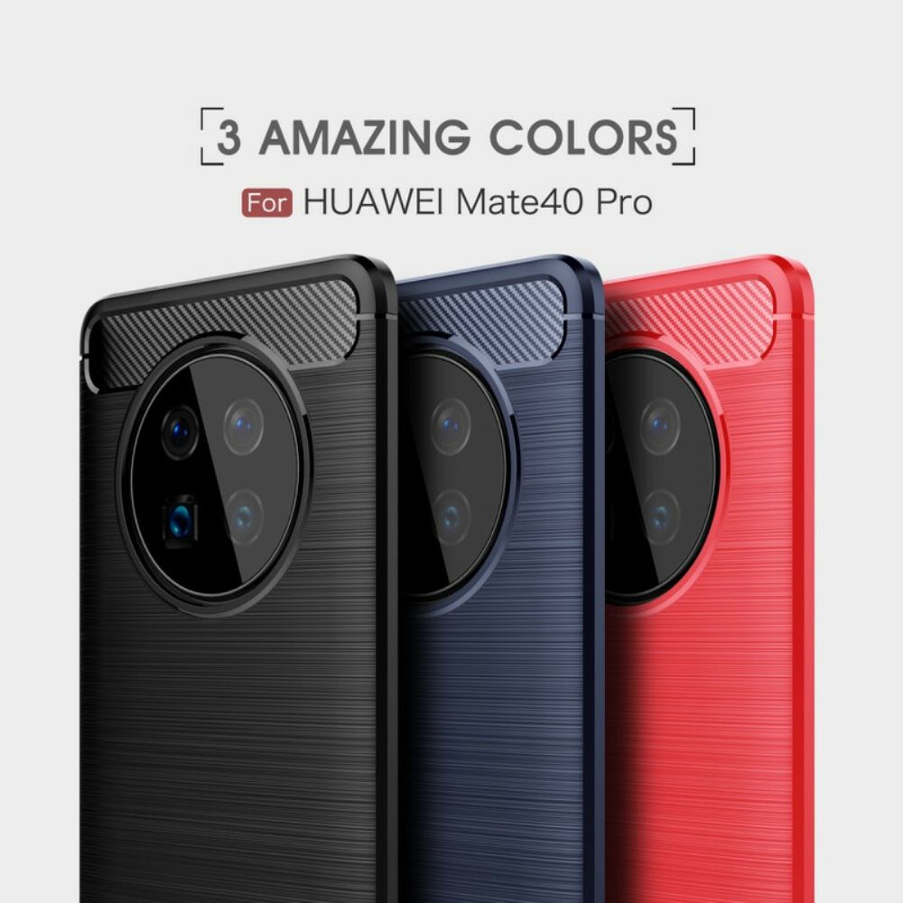 Hülle Für Huawei Mate 40 Pro Gebürstete Kohlefaser
