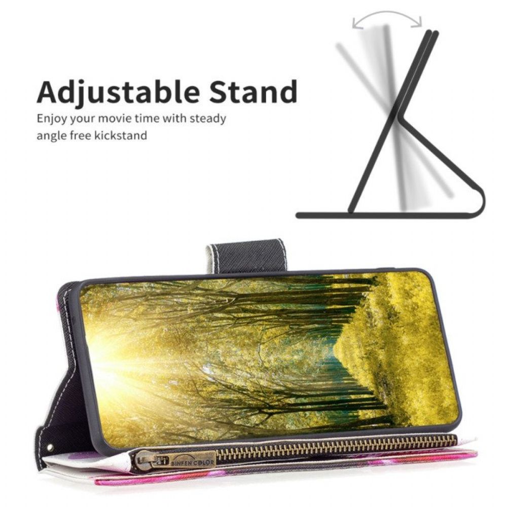 Flip Case Für Xiaomi 13 Pro Blumentasche Mit Reißverschluss